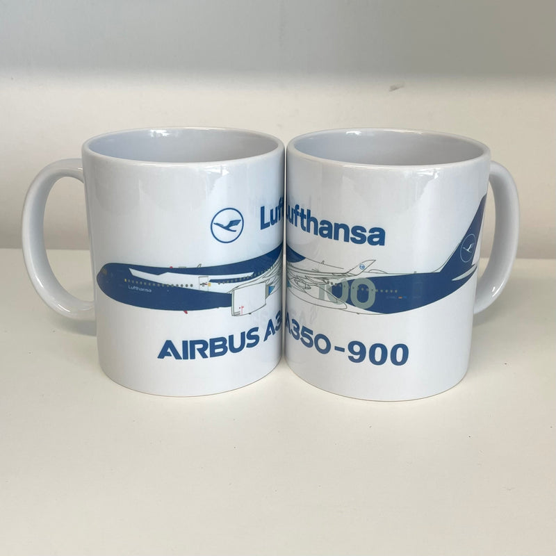 LHMUGA359 | Gifts Mugs | Coffee Mug - Airbus A350-900 Lufthansa 100 Years