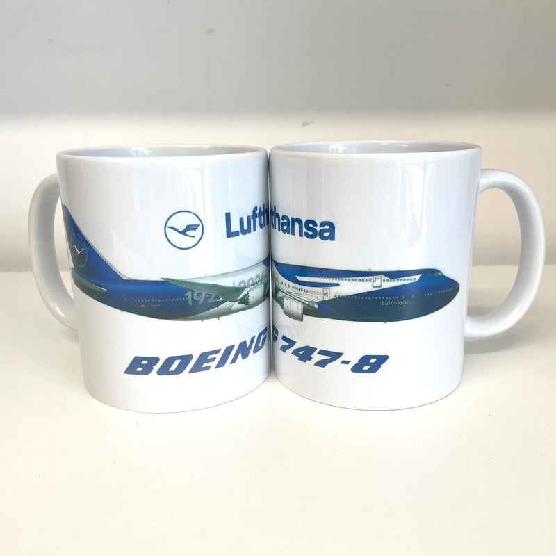 LHMUG7478 | Gifts Mugs | Coffee Mug - Boeing 747-8 Lufthansa 100 Years