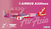 Z² 1:400 scale model aircraft of Air Asia Malaysia A320neo in white livery.