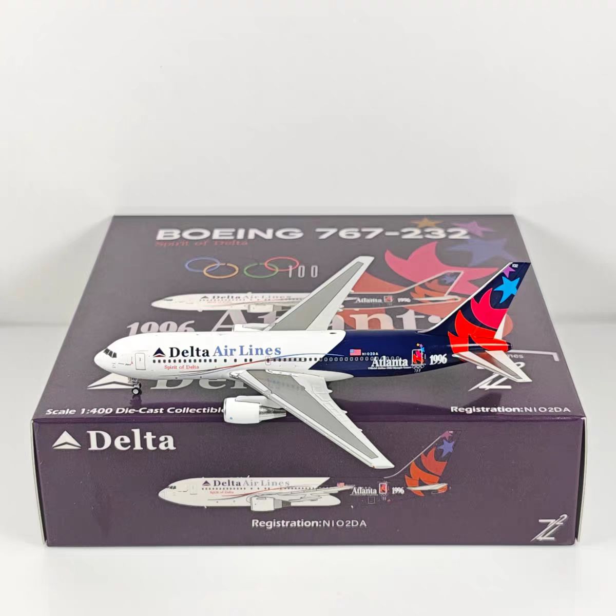 Z²400-005-25 | Z² Models 1:400 | Boeing 767-200 Delta N102DA 1996Atlanta Olympic Games livery