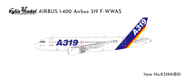 K319AIB01 | Kylin Model 1:400 | A319 Airbus F-WWAS Airbus