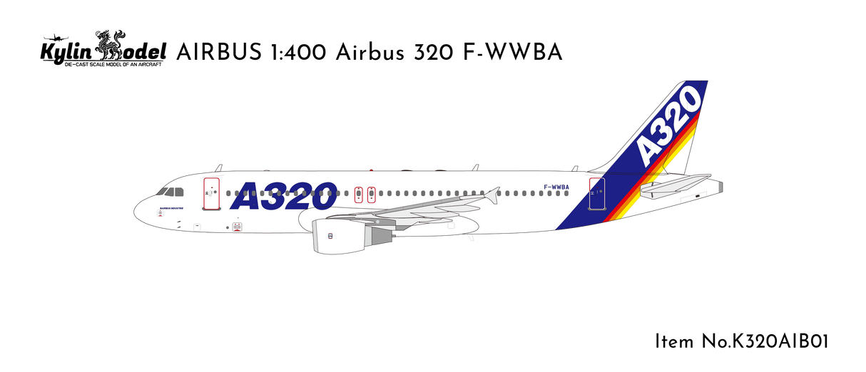 K320AIB01 | Kylin Model 1:400 | A320 Airbus F-WWBA Airbus