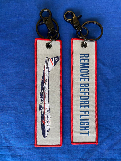 RBFBA747RETROL | Gifts Key Rings | Remove Before Flight | Boeing 747 BA 'Landor' (retro-100yrs)