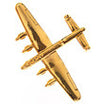 CL028LG | Clivedon Collection Pin Badges | Avro Lancaster 22ct Gold plated large pin badge