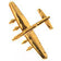 CL028LG | Clivedon Collection Pin Badges | Avro Lancaster 22ct Gold plated large pin badge