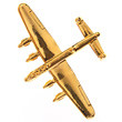 CL028LG | Clivedon Collection Pin Badges  | Avro Lancaster 22ct Gold plated large pin badge