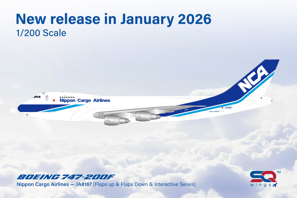 L2190C | SQ Wings 1:200 | Boeing 747-200F Nippon Cargo Airlines JA8167 Interactive Series