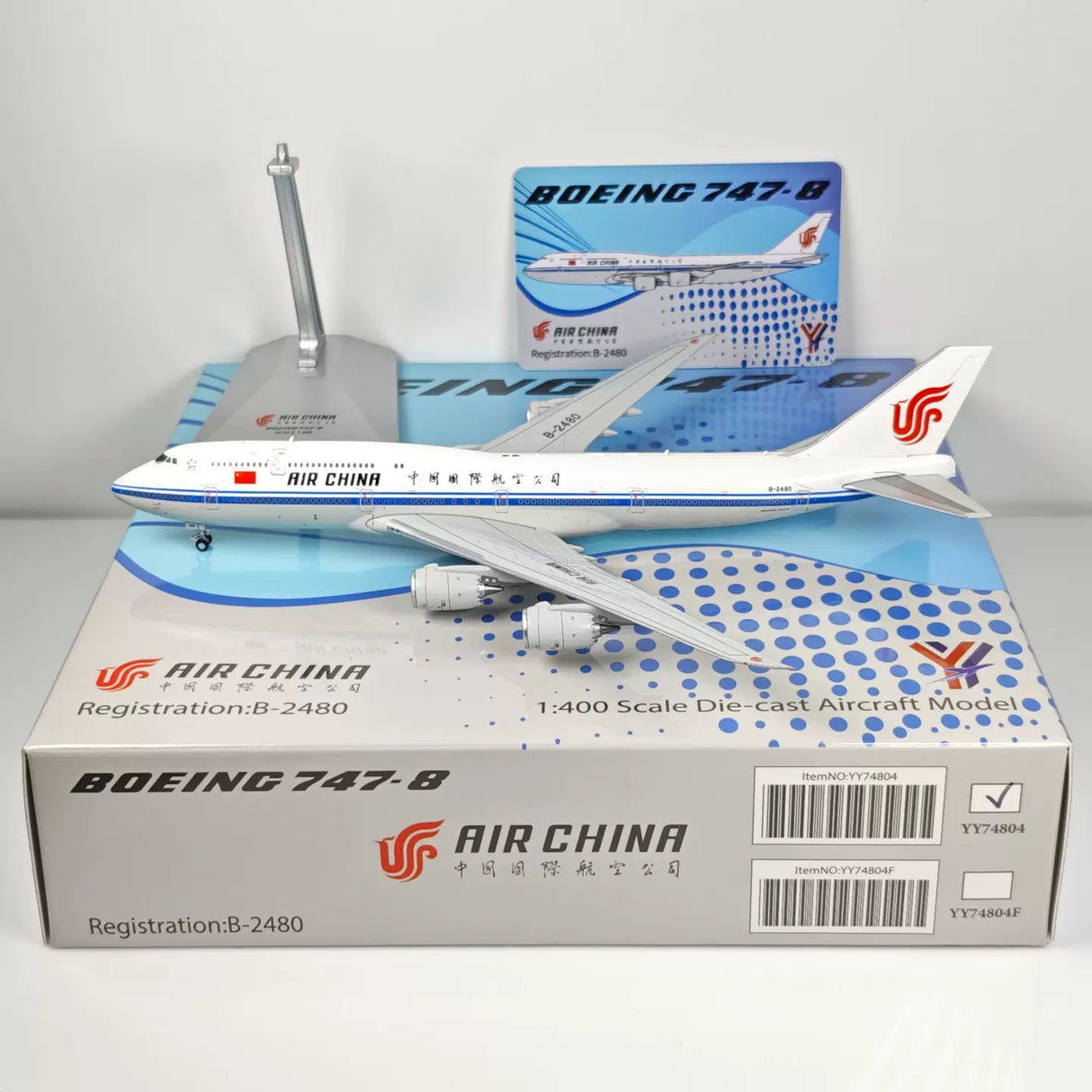 YY74804 | YY Wings 1:400 | Boeing 747-8 Air China B-2480