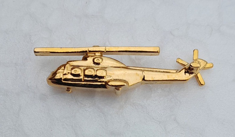 CL100 | Clivedon Collection Pin Badges | Aerospatiale SA330 Puma 22ct Gold plated pin badge