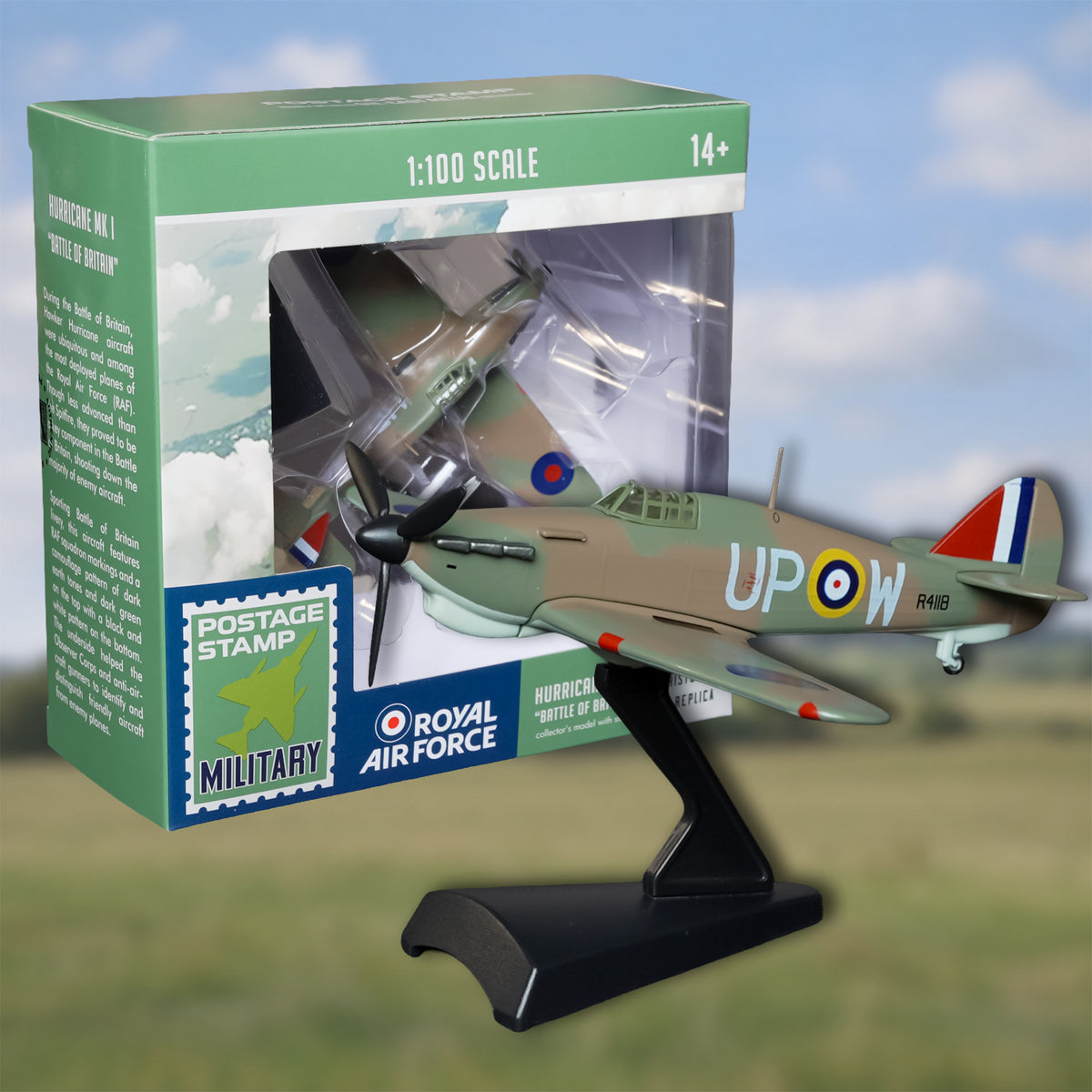 PS5340-4 | Postage Stamp Military 1:100 | Hawker Hurricane Battle of Britain R4118 | is due October 2026