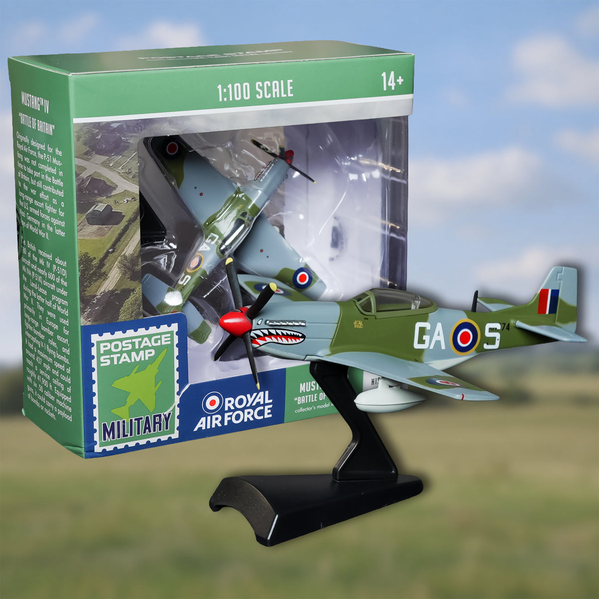 PS5342-12 | Postage Stamp Military 1:100 | North American P-51 Mustang Royal Air Force | is due October 2026