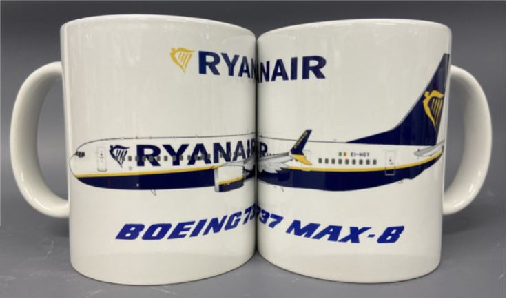 MU-FR737 | Gifts Mugs | Coffee Mug - Boeing 737 MAX 8 Ryanair EI-HGY