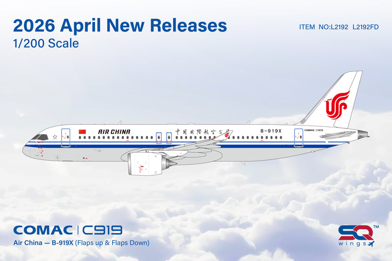L2192 | SQ Wings 1:200 | COMAC C919 Air China B-919X | is due June 2026