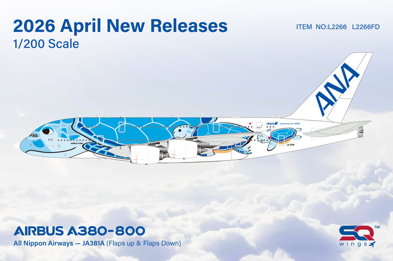 L2265 | SQ Wings 1:200 | Airbus A380 ANA JA382A | is due June 2026