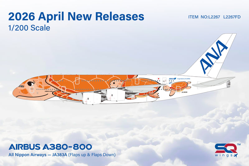 L2267FD | SQ Wings 1:200 | Airbus A380 ANA JA383A Flaps Down | is due June 2026