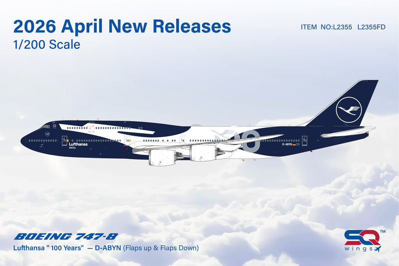 L2355 | SQ Wings 1:200 | Boeing 747-8 Lufthansa D-ABYN | is due June 2026