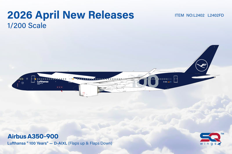 L2402 | SQ Wings 1:200 | Airbus A350-900 Lufthansa D-AIXL | is due June 2026