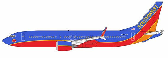 SWA003 | NG Models 1:400 | Boeing 737 MAX 8 Southwest Airlines N872CB Canyon Blue Retro | was due October 2024