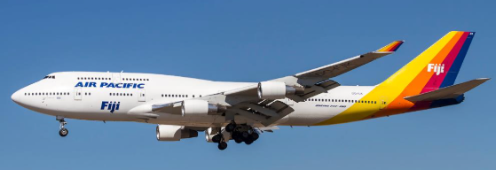 XX40691A | JC Wings 1:400 | Air Pacific Boeing 747-400 Reg: DQ-FJK Flaps Down With Antenna | is due May 2025