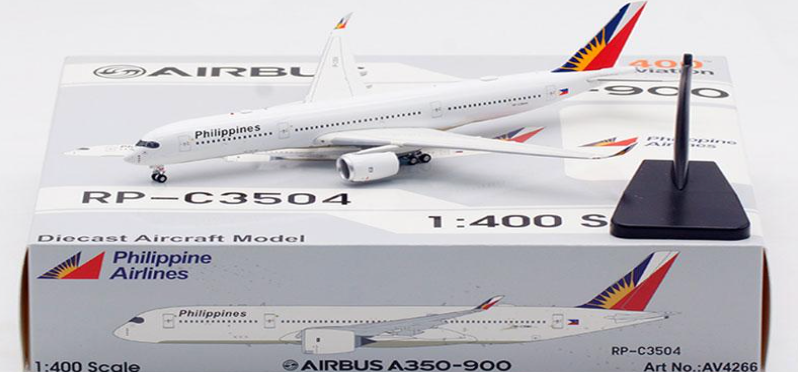 AV4266 | Aviation 400 1:400 | RP-C3504 Philippine Airlines Airbus A350-941 detachable gear | is due May 2025