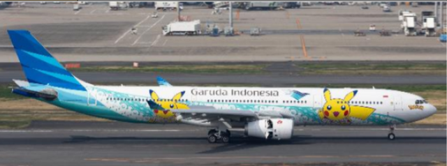 SA4096 | JC Wings 1:400 | Airbus A330-300 Garuda Indonesia Pikachu Reg: PK-GPY With Antenna | is due May 2025