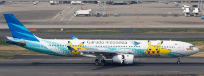 SA4096 | JC Wings 1:400 | Airbus A330-300 Garuda Indonesia Pikachu Reg: PK-GPY With Antenna | is due May 2025