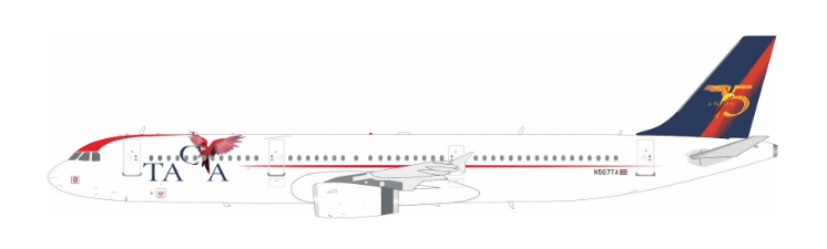 EAV-A321-567 | El Aviador 1:200 | Airbus A321 Taca (75 years in the tail) N567TA