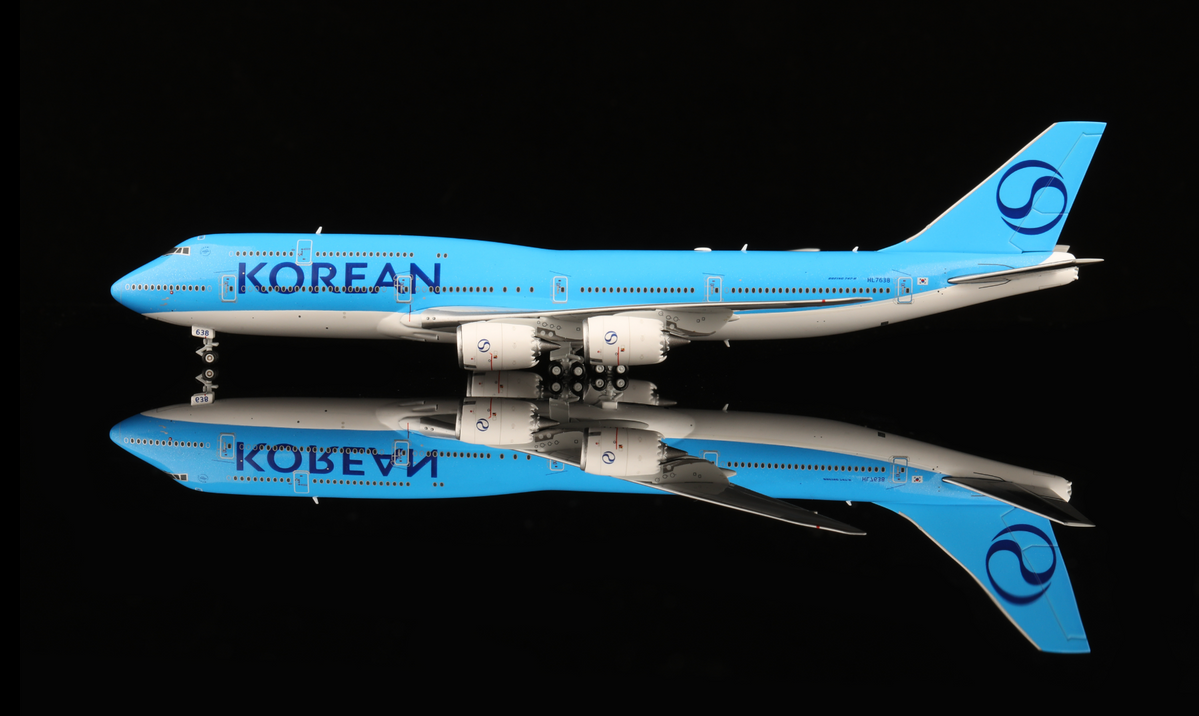 HX Models 1:400 大韓航空 B747-8i HL7638 HX Model 1:400 Korean Air Boeing B747-8 Diecast Aircraft