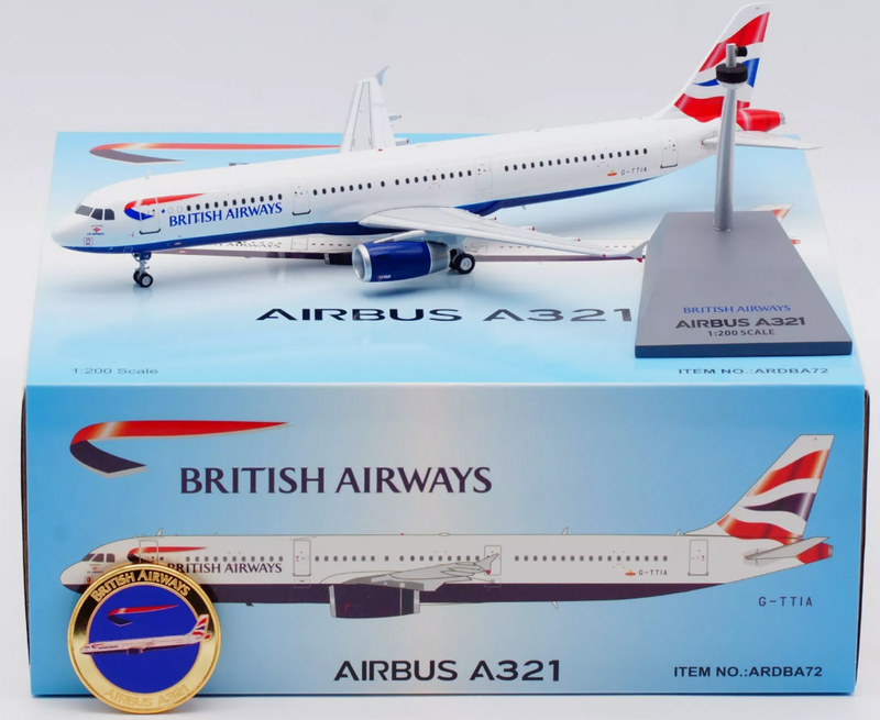 ARDBA72 | ARD Models 1:200 | Airbus A321-231 British Airways G-TTIA (with stand)