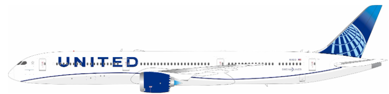 IF78XUA0625 | InFlight200 1:200 | Boeing 787-10 Dreamliner United Airlines N14019 with stand