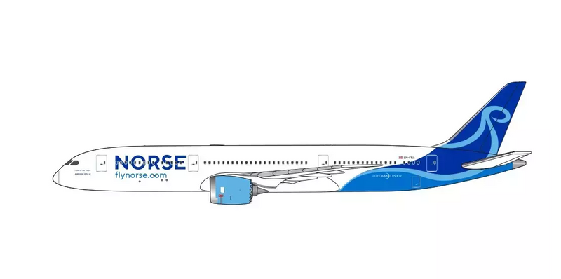 NBT125104 | Aether Model 1:500 | Boeing 787-9 Dreamliner, Norse Atlantic Airways LN-FNA | is due December 2025