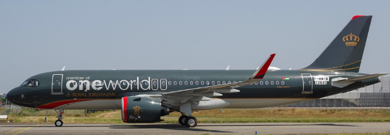 XX40783 | JC Wings 1:400 | Airbus A320NEO "Oneworld" Royal Jordanian Reg: JY-RAK With Antenna | is due August 2025