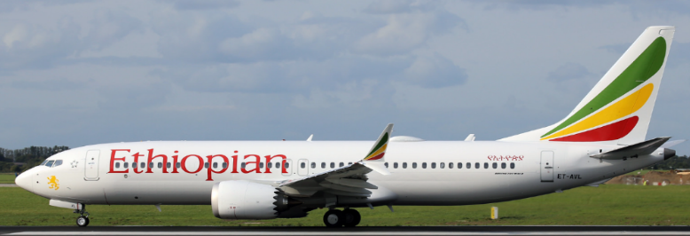 XX40784 | JC Wings 1:400 | Boeing 737 MAX 8 Ethiopian Airlines Reg: ET-AVL With Antenna | is due August 2025