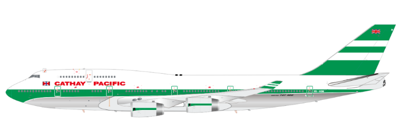SA2101A | JC Wings 1:200 | Boeing 747-400 "OC, Polished" Misc Reg: VR-HOR "Flaps Down" With Stand | is due August 2025