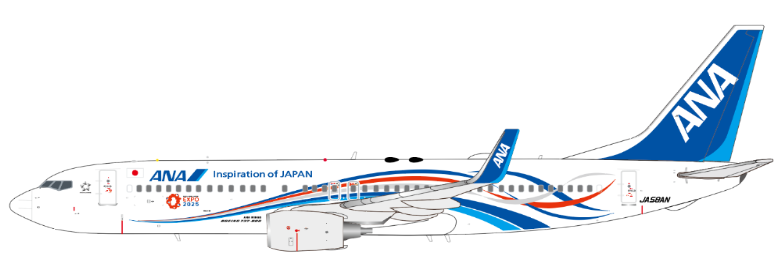 SA2105A | JC Wings 1:200 | Boeing 737-800 "Expo 2025" All Nippon Airways Reg: JA58AN "Flaps Down" With Stand | is due August 2025