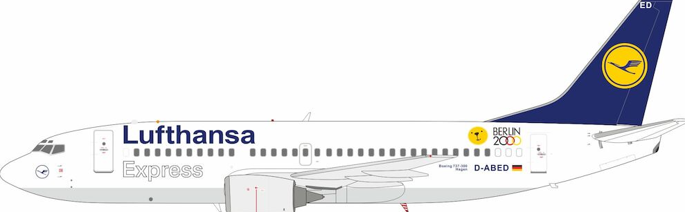 JF-737-3-002 | JFox 1:200 | Boeing 737-300 Lufthansa Express Berlin 2000 D-ABED | is due July 2025