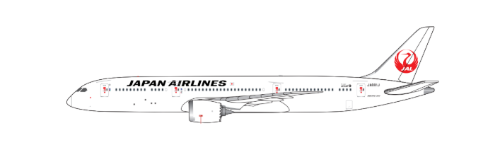 JAL125104 | Aether Model 1:500 | Boeing 787-9 Dreamliner, Japan Airlines JA881J | is due December 2025