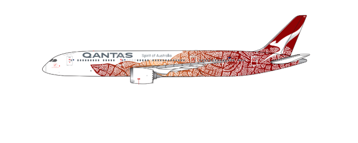 QFA125105 | Aether Model 1:500 | Boeing 787-9 Dreamliner, Qantas 'Yam Dreaming' VH-ZND | is due December 2025