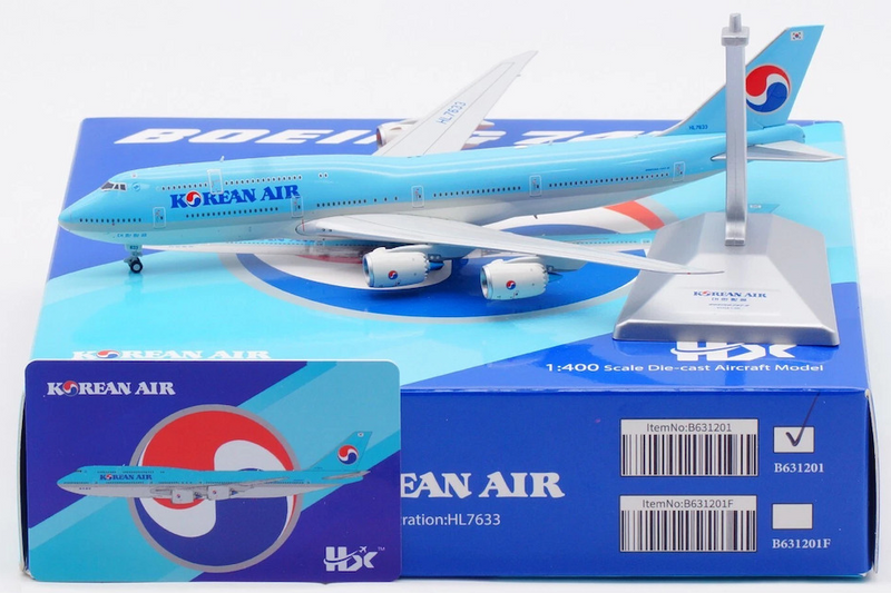 B631201 | HX Models 1:400 | Boeing B747-8 Korean Air HL7633 Standard Version | is due July 2025
