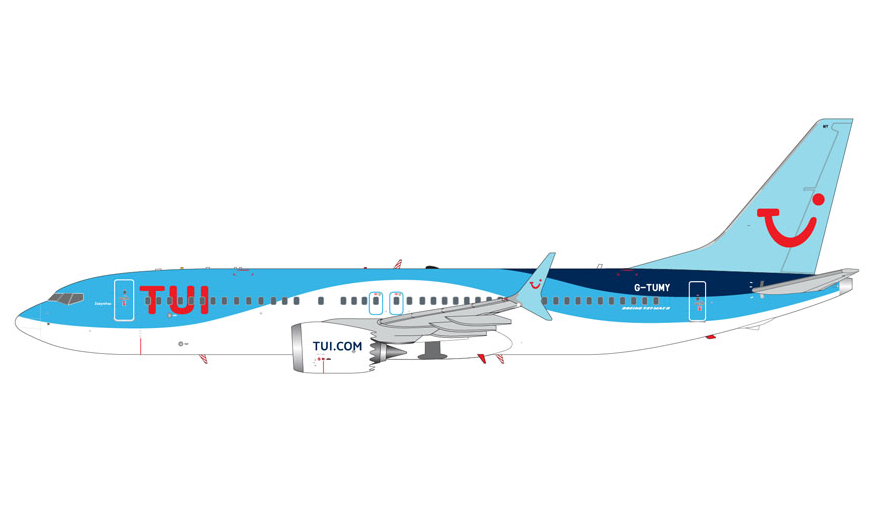 G2TOM1389 | Gemini200 | Boeing 737 MAX 8 TUI Airways G-TUMY (upgraded stand) | is due September 2025