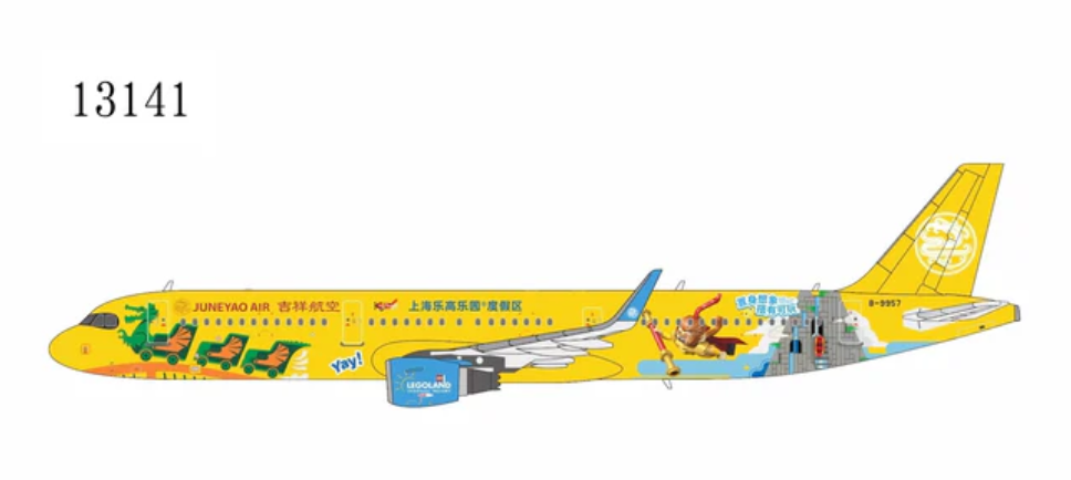 NG13141 | NG Models Ultimate 1:400 | Airbus A321-200/w Juneyao Airlines B-9957 (Legoland Shanghai Resort with stand) | is due November 2025