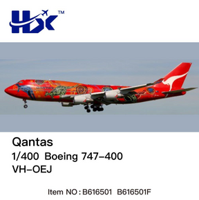 B616501F | HX Models 1:400 | Boeing 747-400 Qantas VH-OEJ 'Wunala Dreaming' Flaps Down | is due November 2025 (Copy)