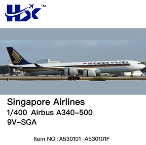 A530101F | HX Models 1:400 | Airbus A340-500 Singapore Airlines 9V-SGA Flaps Down | is due November 2025