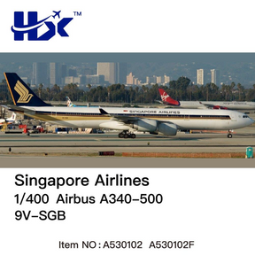 A530102F | HX Models 1:400 | Airbus A340-500 Singapore Airlines 9V-SGB Flaps Down | is due November 2025