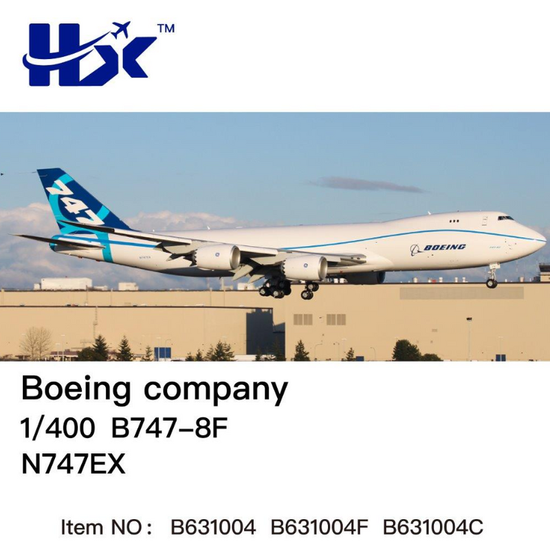 B631004C | HX Models 1:400 | Boeing 747-8F Boeing Company N747EX interactive | is due November 2025