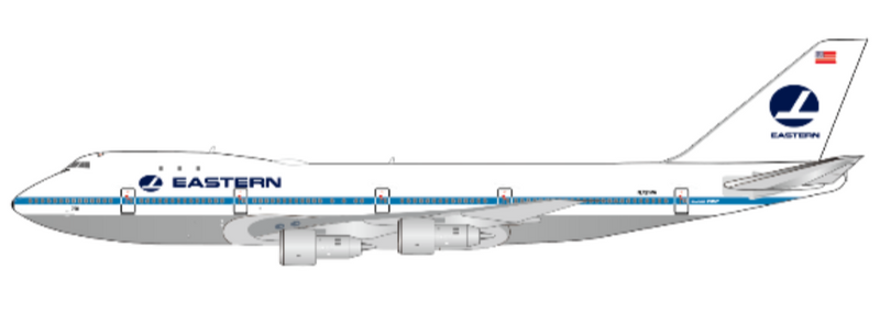 XX40361 | JC Wings 1:400 | Boeing 747-100 Eastern Airlines N731PA 'Polished Pan-Am Hybrid Livery'