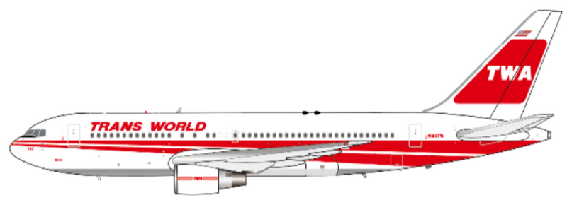 XX40494 | JC Wings 1:400 | Boeing 767-200ER TWA Trans World Atlantic N610TW | is due September 2025