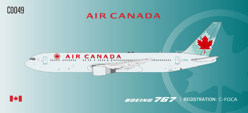 C0049 | C Models 1:400 | Boeing 767-300 Air Canada C-FOCA | is due November 2025