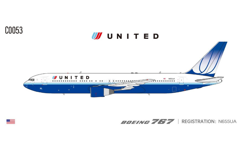 C0053 | C Models 1:400 | Boeing 767-300 United 767 N655UA 'Blue Tulip livery' | is due November 2025