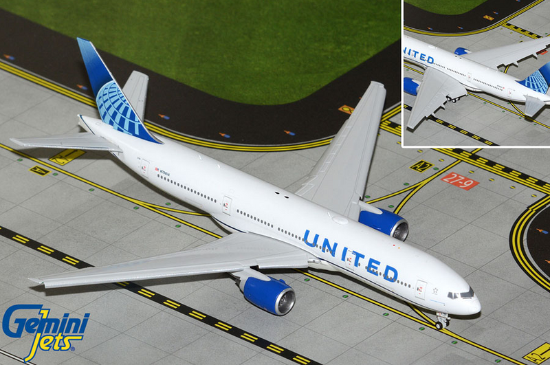 GJUAL2230F | GeminiJets 1:400 | Boeing 777-200ER United Airlines N798UA Flaps/Slats Extended